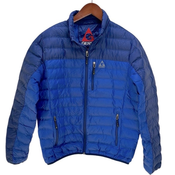 Gerry Blue Down Filled Puffer Jacket L Lightweight - Picture 1 of 12